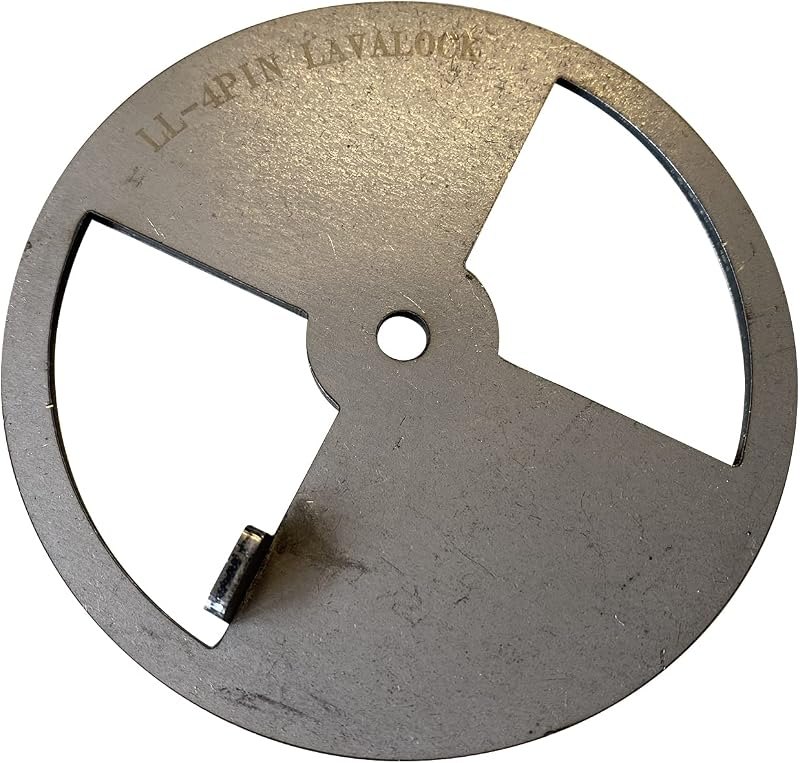 LavaLock Smoker Pinwheel bbq air damper pit grill vent, STEEL 4 6 8 12 (4" diameter) — bbq offset smoker for bbq