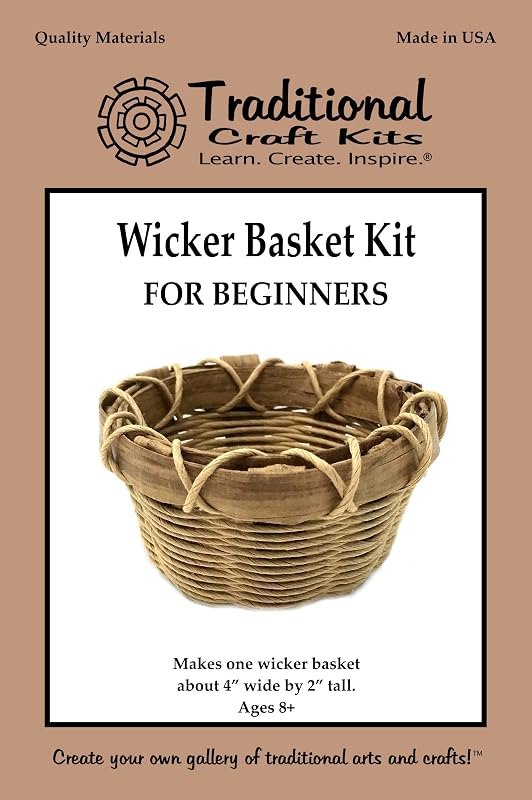 Traditional Craft Kits Wicker Basket Weaving Kit for Beginners — Wicker Basket Making Kit for wicker basket making kit