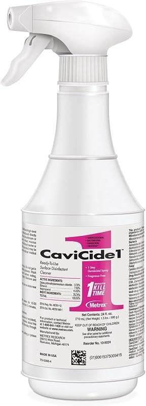 Metrex CaviCide1 Surface Disinfectant Spray, 24 Oz Spray, 12-Pack — best Bleach Spray Bottle for bleach spray bottle