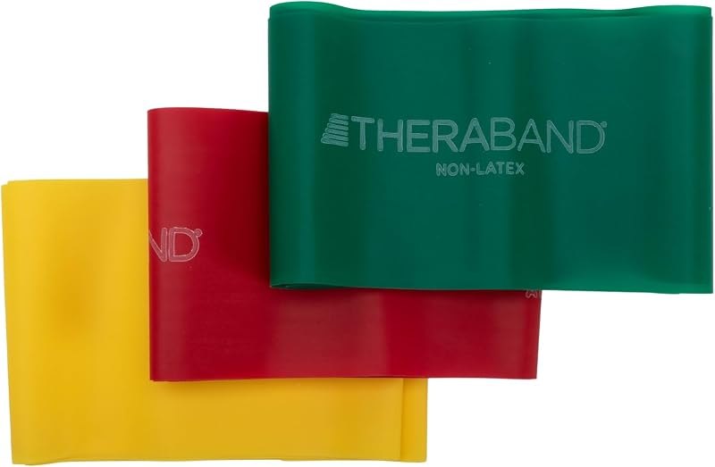 THERABAND Resistance Bands Set, Elastic Bands for Exercise & Physical Therapy, Strength Training for Upper & Lower