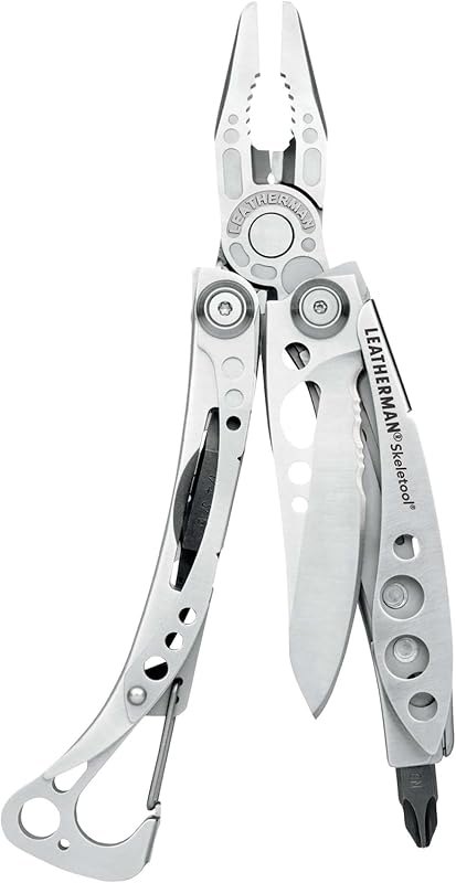 LEATHERMAN Skeletool 7-in-1 Lightweight Multi-Tool, Stainless Steel — Portable Emergency Multi Tool for portable