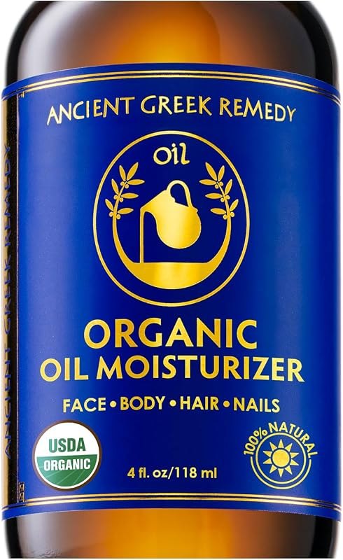 Ancient Greek Remedy Body Oil - Organic After Shower Face Oil & Body Moisturizer for Dry Skin - Almond, Jojoba, Olive