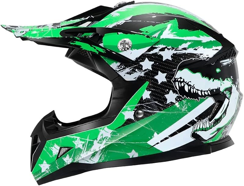 Motocross Youth Kids Helmet DOT Approved - YEMA Helmet YM-211 Motorbike Moped Motorcycle Off Road Helmet for Boys