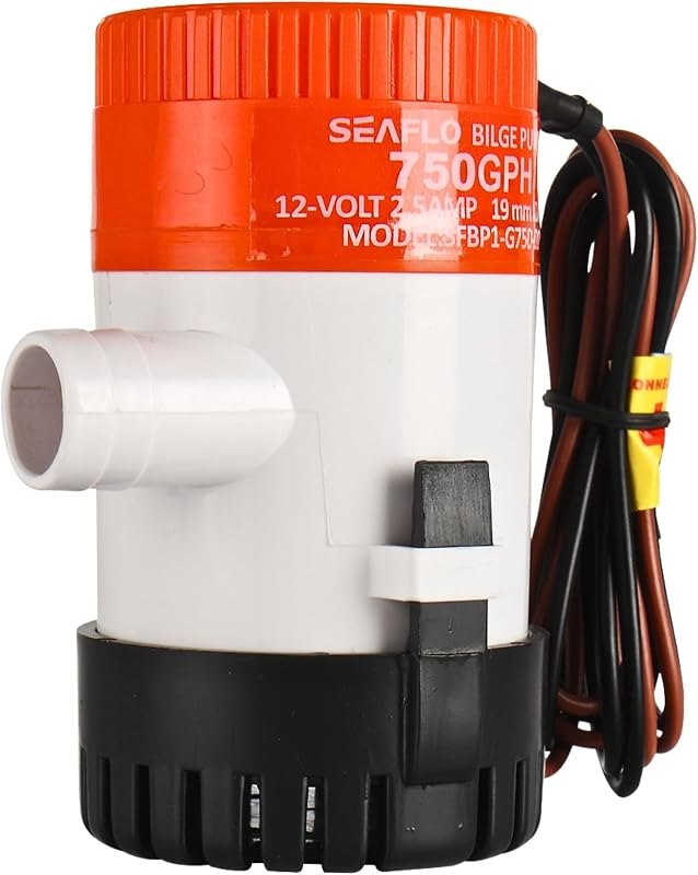 SEAFLO 01 Series 750 GPH Bilge Pump — best boat bilge pump for boat bilge pump