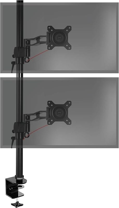 Duronic DM35V2X2 Arm for 2 Computer Monitors with Extension — dual monitor stand for dual monitor stand