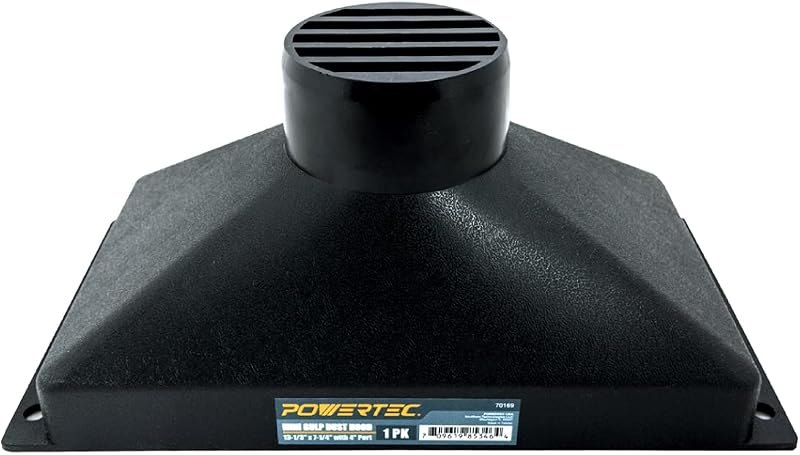 POWERTEC 70169 Mini Gulp Dust Hood Collector with 4" ID Port - ABS Plastic Fitting for Woodworking Dust Collection