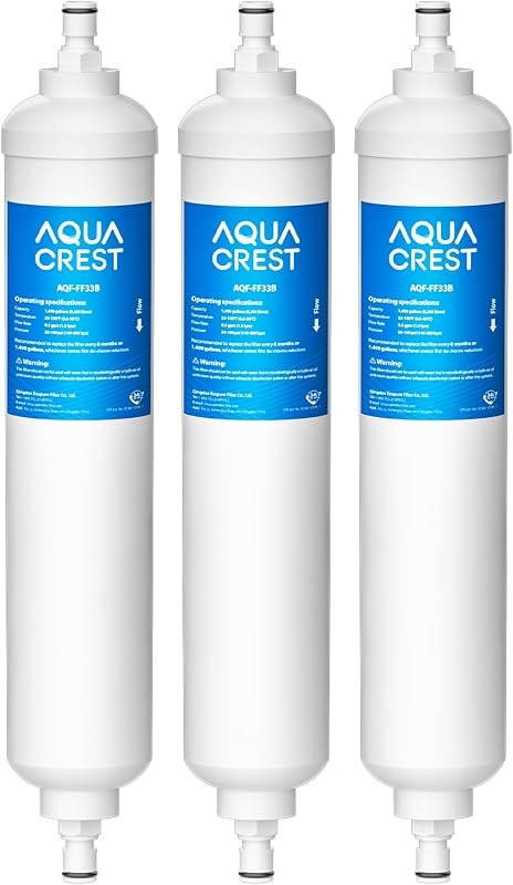 AQUA CREST GXRTQR Replacement for GE® GXRTQR Inline Water Filter, 3 Pack — Inline Water Filters for inline water filters