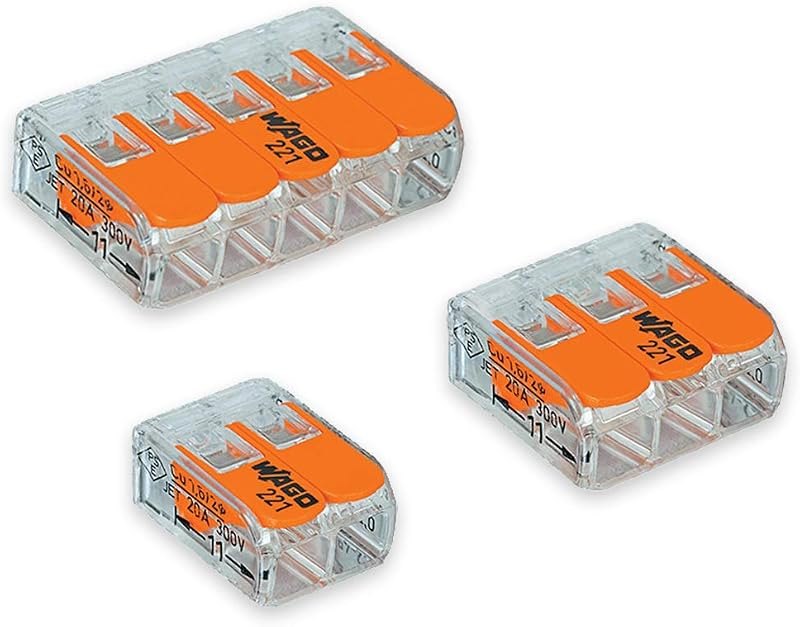 WAGO 221 Lever-Nuts 175pc Wire Connector Assortment Pack — electrical wire nuts for electrical wire nuts