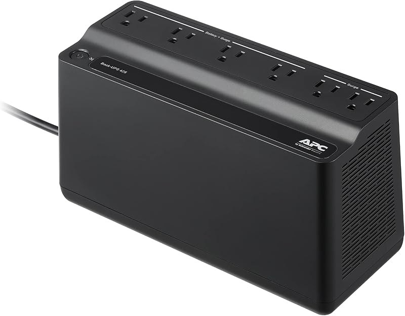 APC BE425M UPS Battery Backup and Surge Protector for Small Electronics