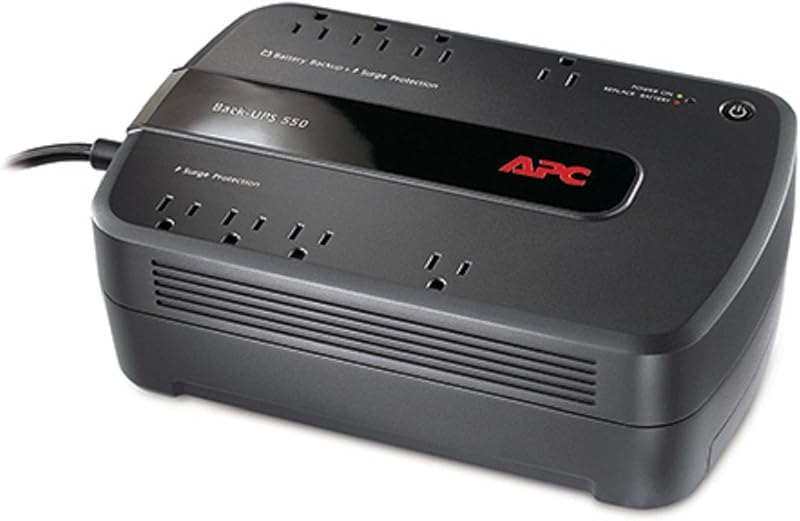 UPS Battery Backup for Computer, BE550G Surge Protector with Battery Backup, Dataline Protection — APC Back-UPS Pro