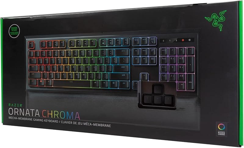 Razer Ornata Chroma Gaming Keyboard: Hybrid Mechanical Key Switches - Customizable Chroma RGB Lighting - Individually