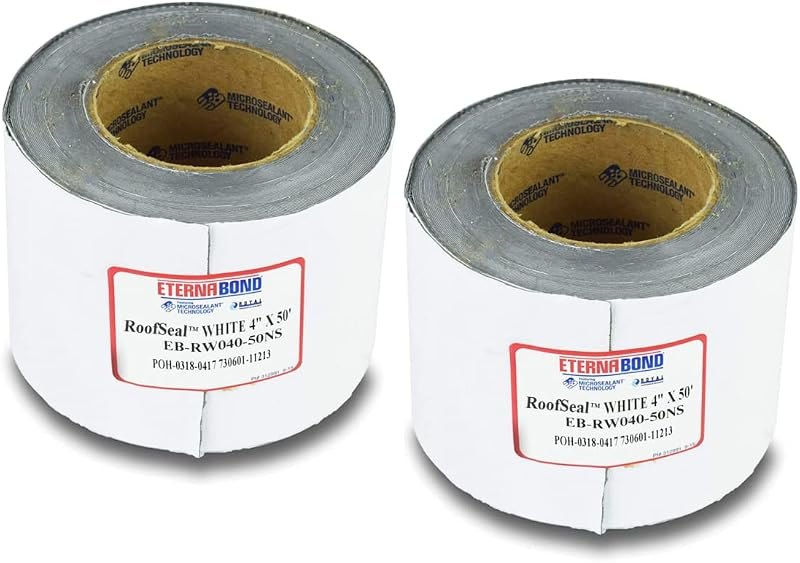 EternaBond RSW-4-50 Roofseal Sealant Tape, White - 4" x50' - Pack of 2 — roof leak tape for roof leak tape