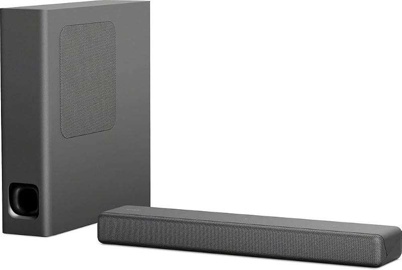 HT-MT300/B Powerful Mini Soundbar with Wireless Subwoofer, easy setup, compact, home office use with clear sound
