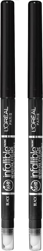 L'Oreal Paris Makeup Infallible Never Fail Original Mechanical Pencil Eyeliner with Built in Sharpener, Black, 0.008