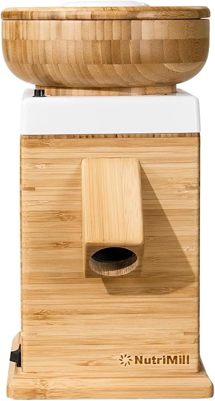 NutriMill Harvest Electric Stone Grain Mill, 450 Watt - White — homestead grain mill for homestead grain mill