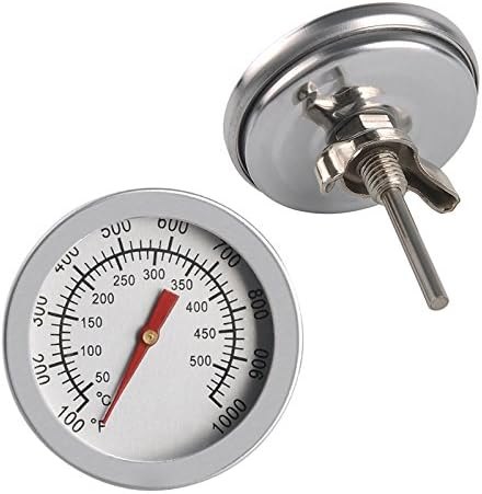 2X BBQ Thermometer Gauge - Barbecue BBQ Pit Smoker Grill Thermometer Temp Gauge - 2Pack — stainless steel grill
