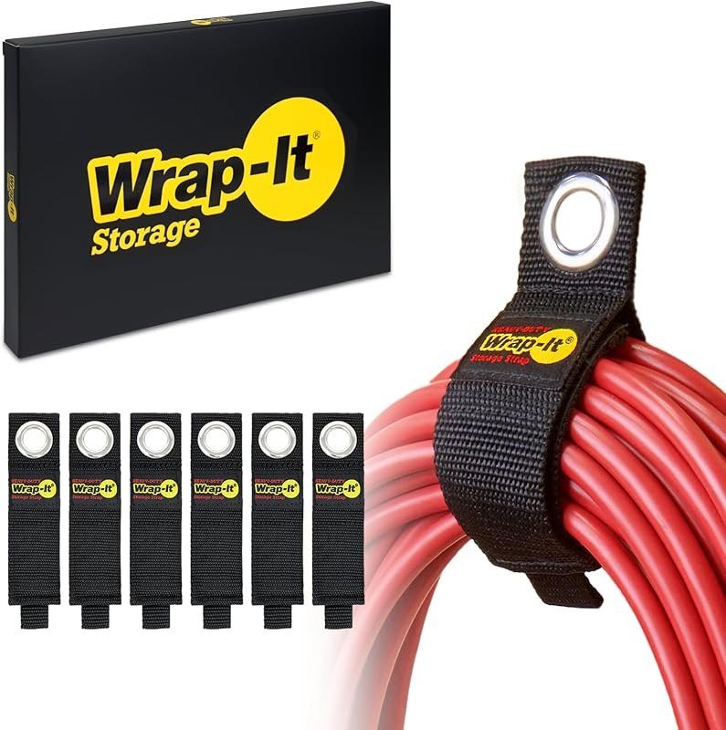 Heavy-Duty Wrap-It Storage Straps, 10-inch (6 Pack) — cable organizer roll for cable organizer roll