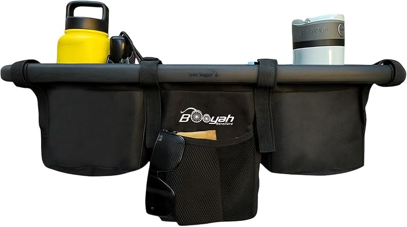 Double Stroller Organizer for Bob Duallie and Baby Jogger City Mini GT — stroller cup holder for stroller cup holder