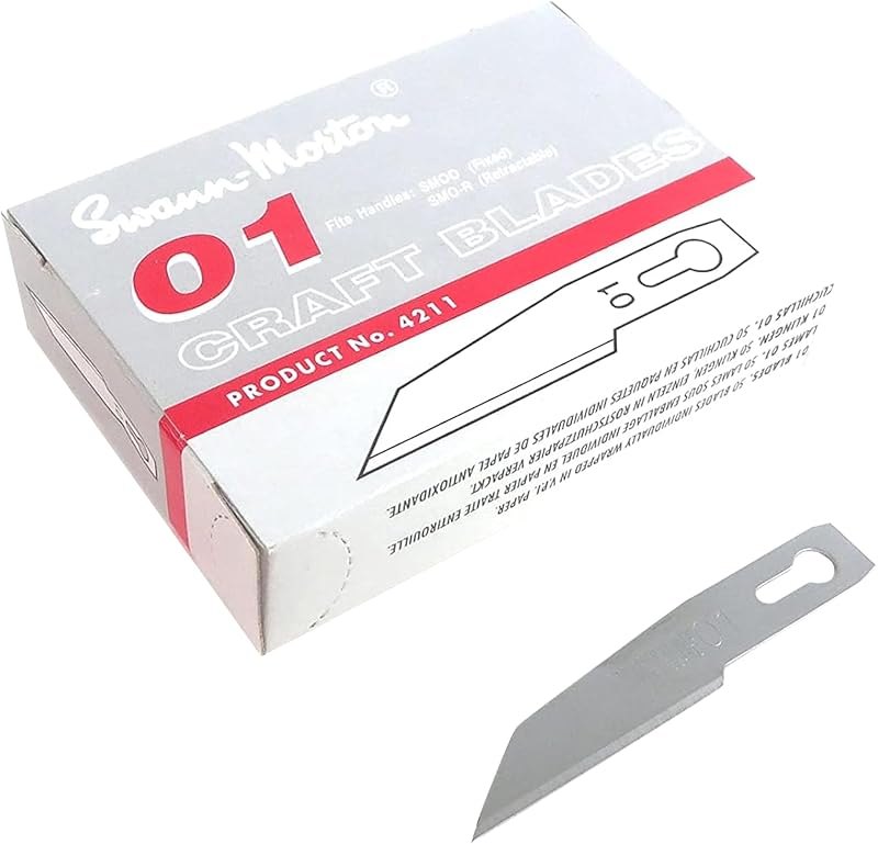 Swann Morton Industrial Craft & Hobby Blade for Knife Handles, Box of 50 — best craft knife for craft knife