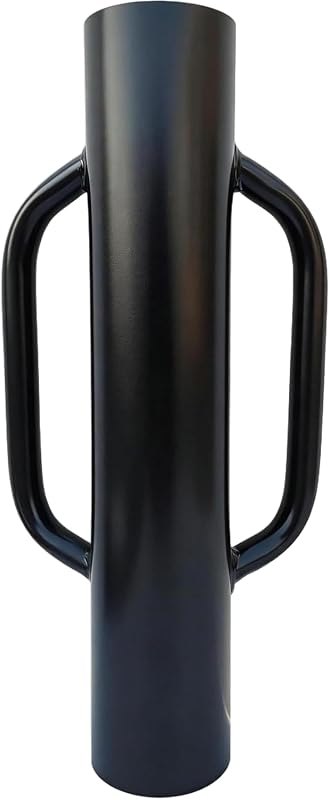MTB Supply 1 Pack 24 Inch Fence Post Driver with Handle 12LB Black Iron T Post Pole Pounder Hand Post Rammer for U