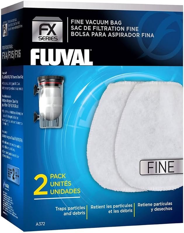 Fluval Fine Vacuum Bag for Gravel Cleaner Kit (2 Pack), A372 — aquarium gravel vacuum for aquarium gravel vacuum