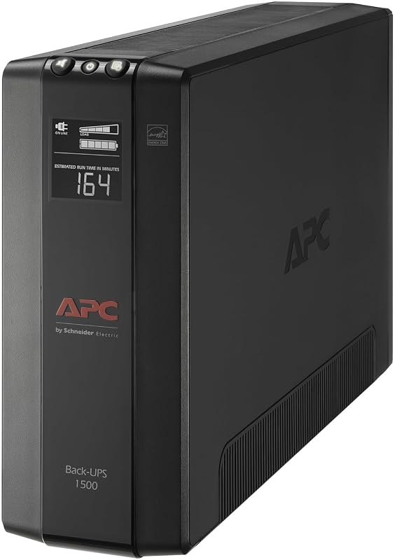 APC BX1500M UPS Battery Backup & Surge Protector for Computers, Electronics