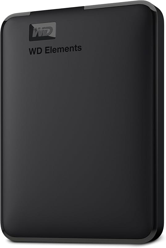 WD 2TB Elements Portable External Hard Drive for Windows, USB 3.2 Gen 1/USB 3.0 for PC & Mac, Plug and Play Ready -