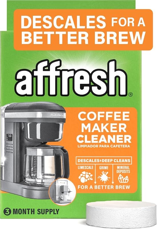 Affresh Coffee Maker Cleaner, Unscented, Descales & Cleans, 3 Tablets — ice maker cleaning tablets for ice maker