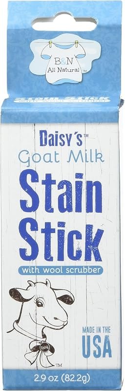 B&N All Natural Daisy's Goat Milk Laundry Stain Remover Stick, White, 2.9 Oz — laundry stain stick for laundry stain