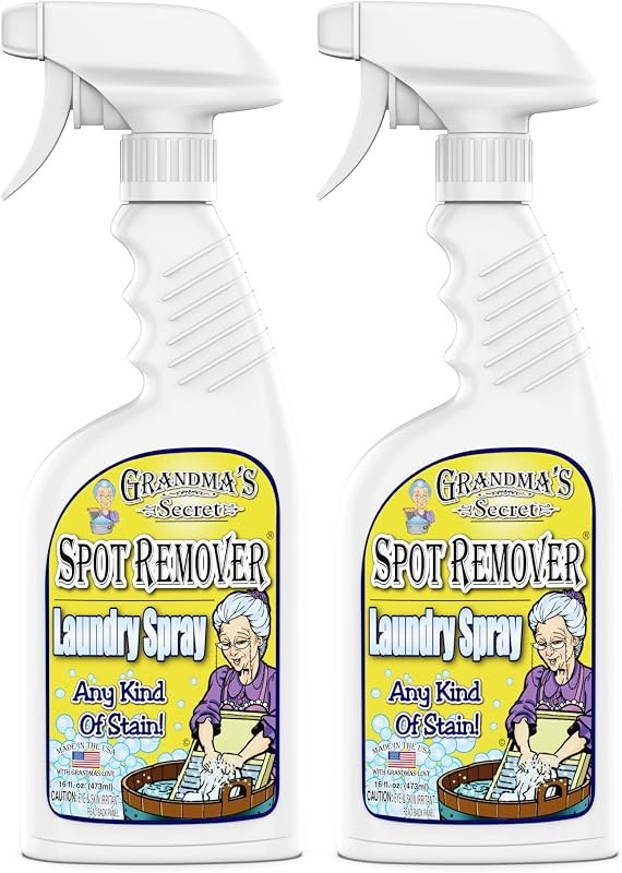 Grandma's Secret Spot Remover Laundry Spray - Chlorine, Bleach and Toxin-Free Fabric Stain Remover for Clothes -