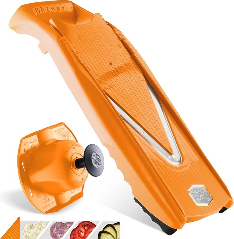 Börner Mandoline Slicer V5 (Basic Set) • Vegetable V-Slicer for Slices in 4 Thickness Settings • Stainless Steel