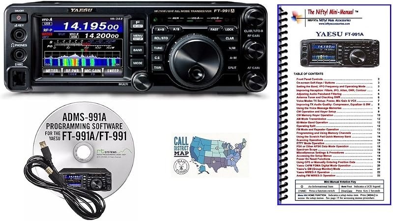 Bundle - 4 Items: Includes Yaesu FT-991A HF/VHF/UHF All-Mode Transceiver, RT Systems Programming Software/Cable Kit