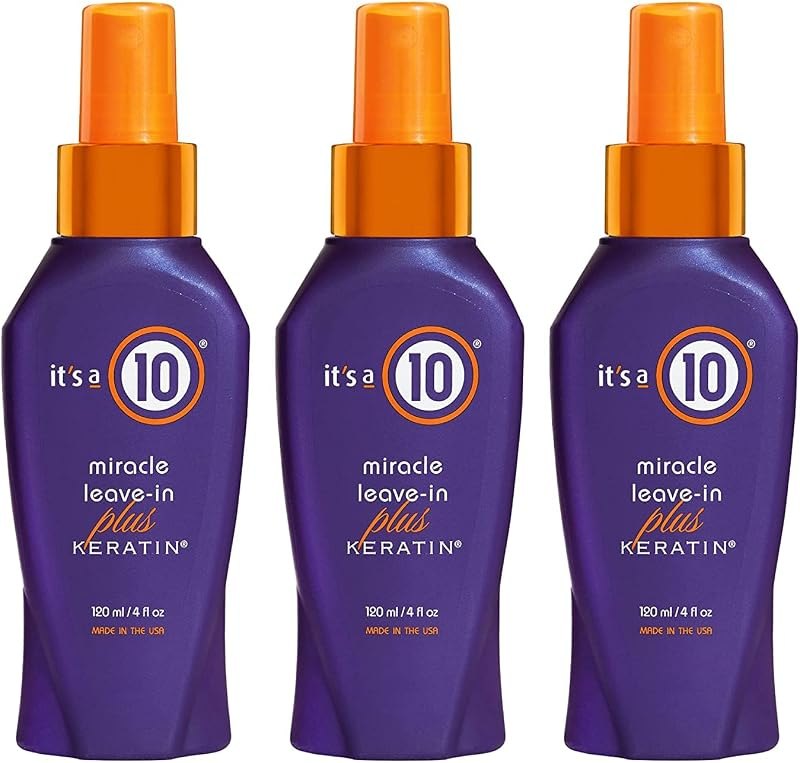 It's a 10 Miracle Leave-In Plus Keratin Spray, 4 fl. oz. (Pack of 3) — heat protectant spray for heat protectant spray