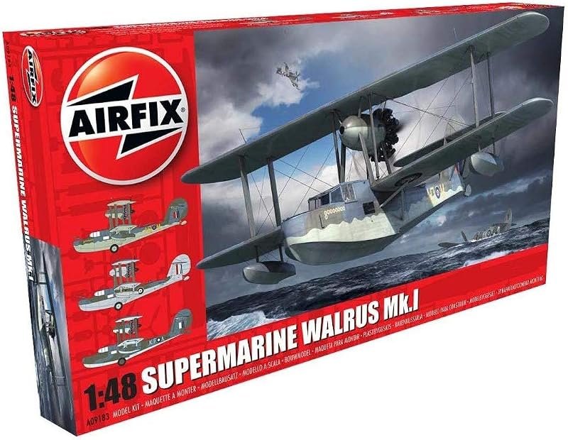 Airfix Model Airplane Kit Gift Set - A09183 Supermarine Walrus Mk.I, Plastic Plane Model Kits for Adults & Kids 14+