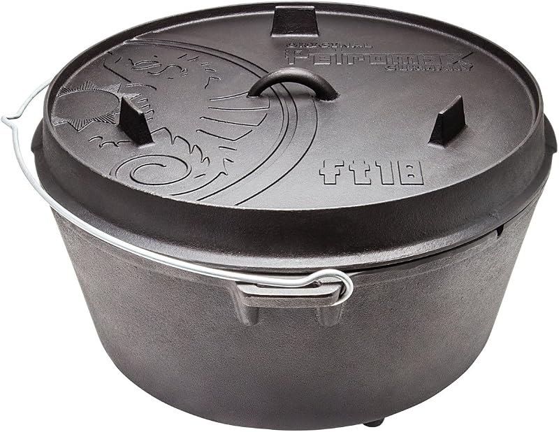 Fire Pot ft18 Cast Iron Lid Can Also Be Used as a Pan with Feet Dutch Oven Dutch Oven Casserole Grill Pot Pots