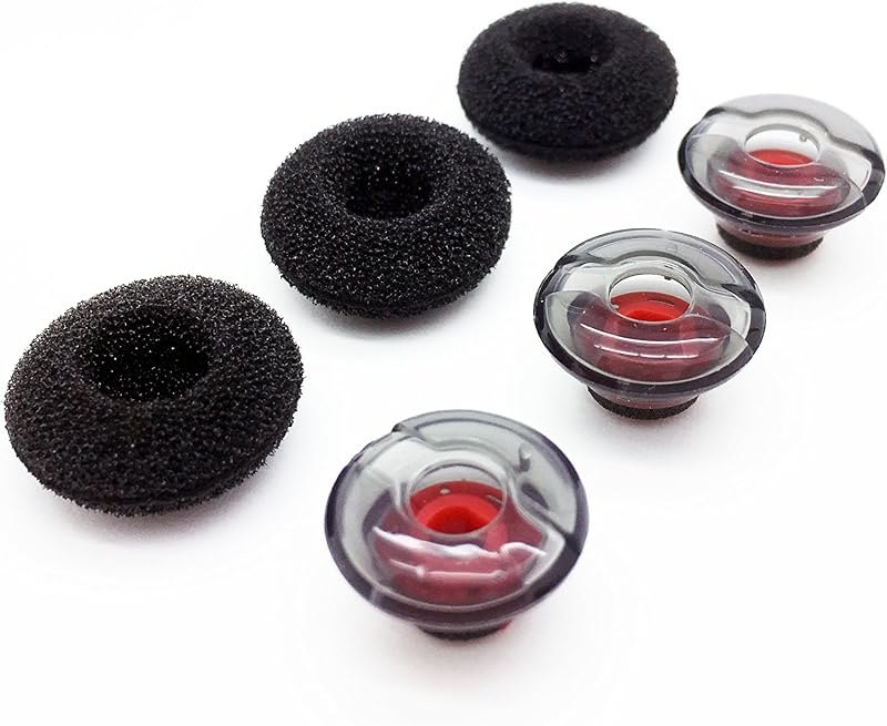 Voyager 5200 5220 Ear Tips - 3 Pack Medium Replacement Earbuds Eartips Eargels & Foams set Compatible with Plantronics