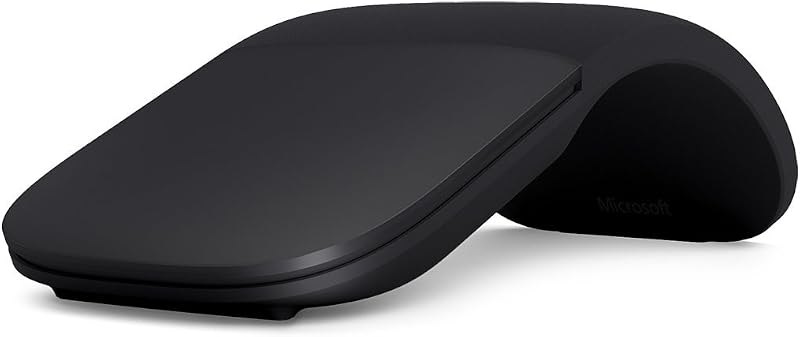 Microsoft Arc Mouse - Black. Sleek,Ergonomic design, Ultra slim and lightweight, Bluetooth Mouse for PC/Laptop,Desktop