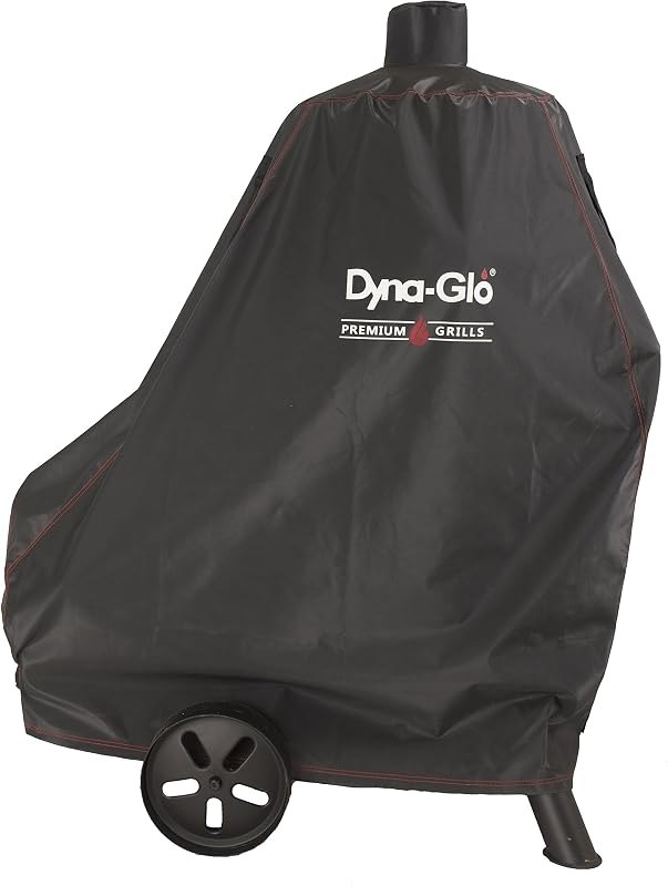 Dyna-Glo DG1382CSC Vertical Offset Charcoal Smoker Grill Cover, Fits Size Up to: 45.5in W x 18.5in D x 48.9in H, Black