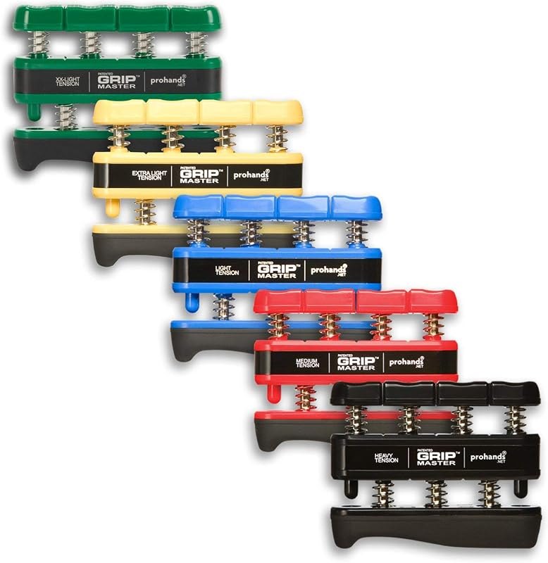 Prohands Gripmaster Hand Exerciser, Finger Exerciser (Hand Grip Strengthener), Spring-Loaded, Finger-Piston System