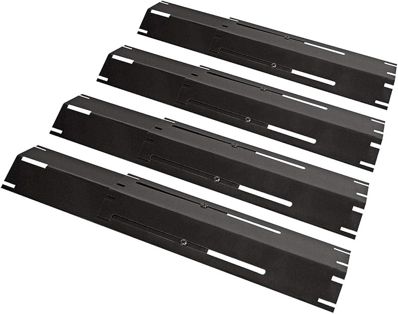 Unicook 4 Pack Adjustable Gas Grill Heat Plates, 11.75-21 in L x 3.75 in W — gas grill wind guard for gas grill wind