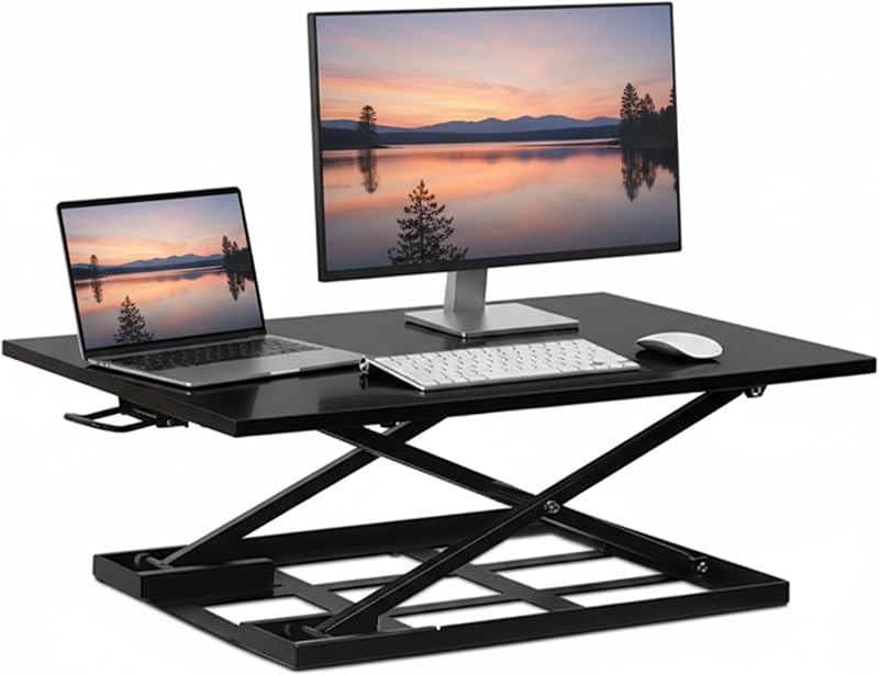 Mount-It! Standing Desk Converter 32" x 22" — small standing desk converter for small standing desk converter