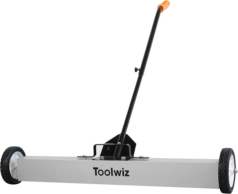 Toolwiz 36" Magnetic Sweeper with Wheels, 50 Lbs Capacity Quick Release — magnetic floor sweep for magnetic floor sweep