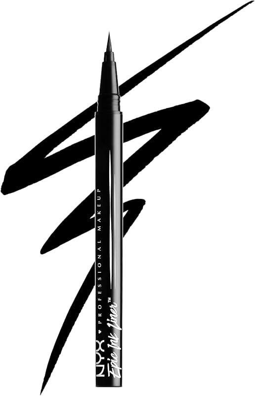 NYX PROFESSIONAL MAKEUP Epic Ink Eyeliner with Up To 24HR Wear, Black — makeup liquid eyeliner for makeup liquid