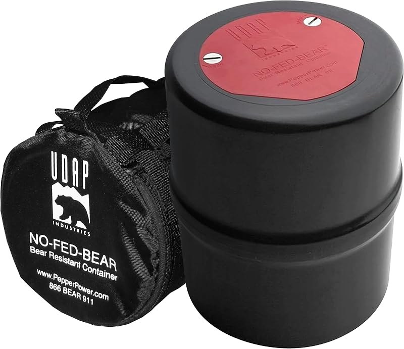 NO-FED-BEAR UDAP Bear Resistant Canister, Hiking Camping Backpacking Hunting Food Storage Container with Carrying