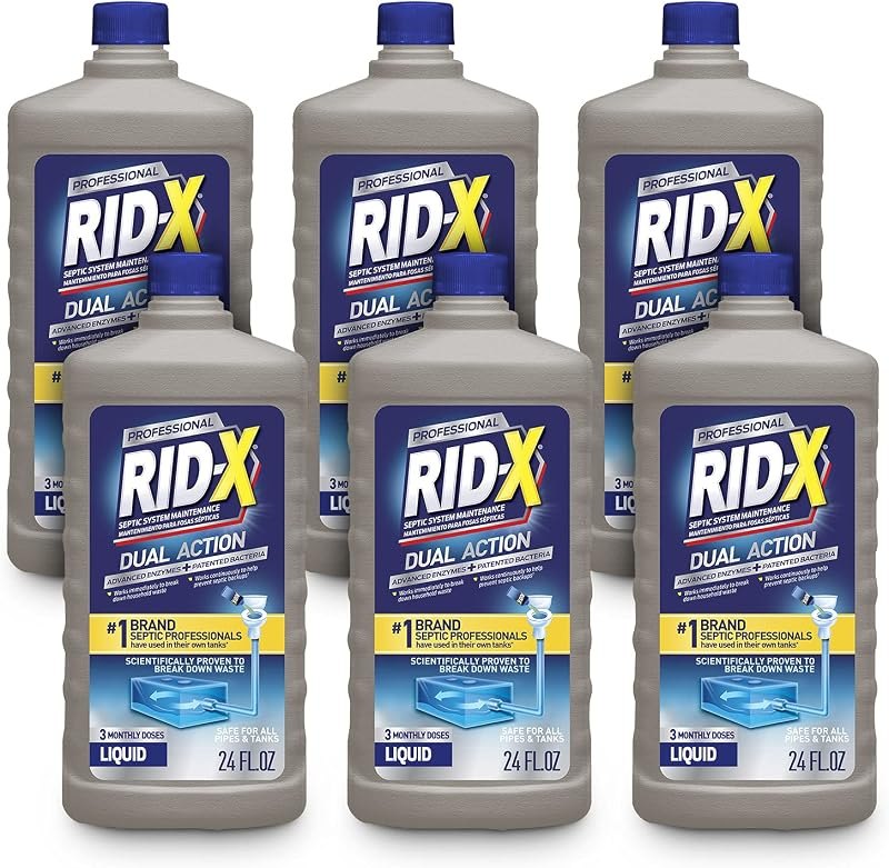 RID-X Professional Septic Treatment, Septic Tank Treatment, 18 Month Supply Of Liquid 3 Month Supply, 144 fl oz (Pack