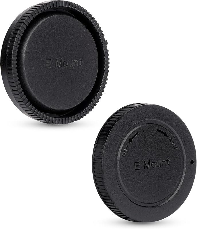 JJC E-Mount Body Cap & Rear Lens Cap Cover for Sony A7V A7 IV III A6700 A7C — camera body cap for camera body cap