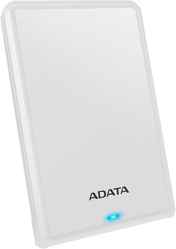 ADATA TECHNOLOGY ADATA 2TB HV620S Slim External Hard Drive 2.5" USB 3.1 11.5mm Thick White — external hard drive 2tb