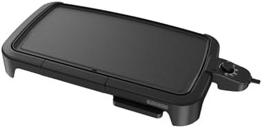 BLACK+DECKER 8-Serving Electric Griddle, GD2051B, Non-Stick Cooking Surface, Warming Tray, Removable Drip Tray, Family