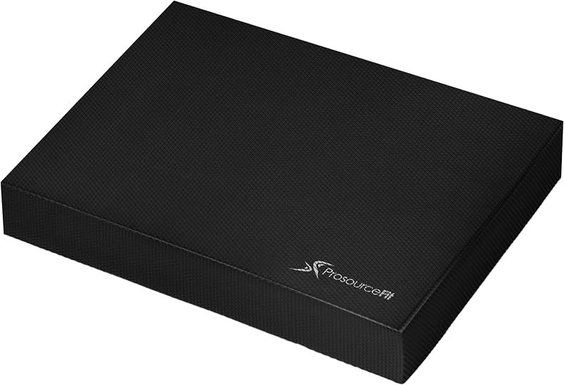 ProsourceFit Exercise Balance Pad, Non-Slip Cushioned Foam Mat & Knee Pad for Fitness and Stability Training, Yoga