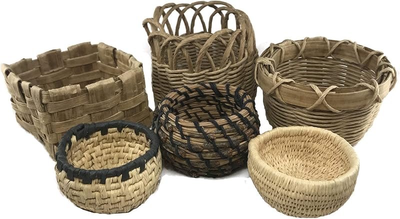 Traditional Craft Kits Beginner Basket Weaving Kit Set of 6 — Wicker Weaving Kit for wicker weaving kit